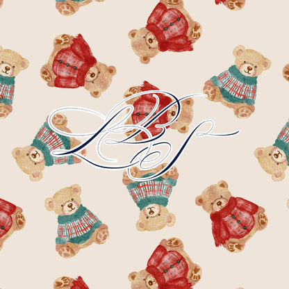 BOYS CHRISTMAS TEDDIES FOOTIE LOUNGEWEAR