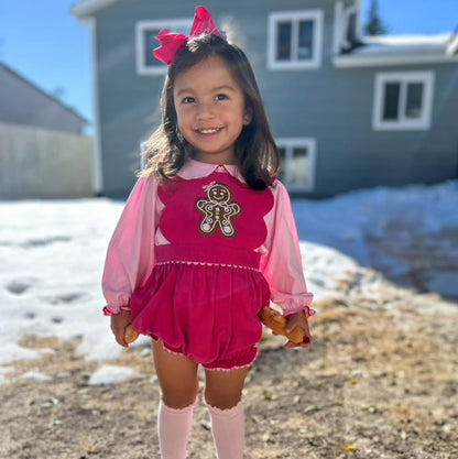 PINK CORD GINGERBREAD SCALLOPED BUBBLE & SHIRT