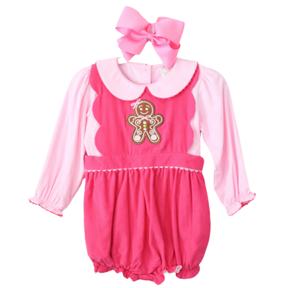PINK CORD GINGERBREAD SCALLOPED BUBBLE & SHIRT
