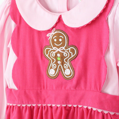 PINK CORD GINGERBREAD SCALLOPED BUBBLE & SHIRT