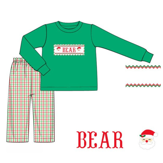 BOYS ST NICK NAME SMOCKED PANT SET