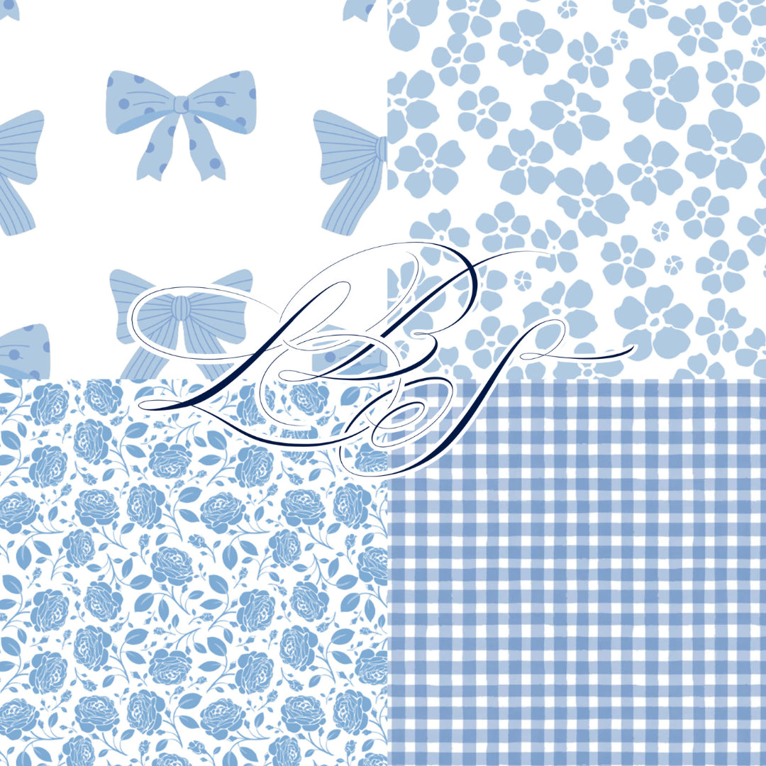 Girls Blue Patchwork Quilted Jacket