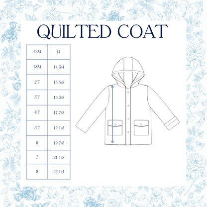 Girls Blue Patchwork Quilted Jacket