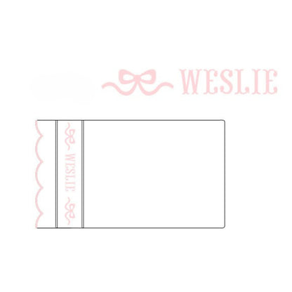Pink Bows Scalloped Name Smocked Standard Pillow Case