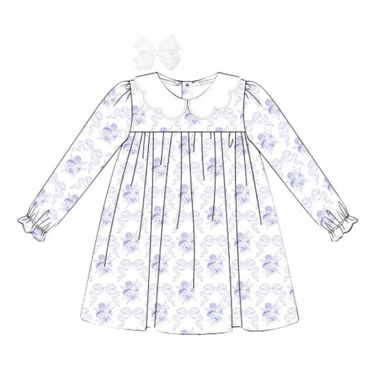 ELOISE FLORAL SCALLOP COLLAR DRESS