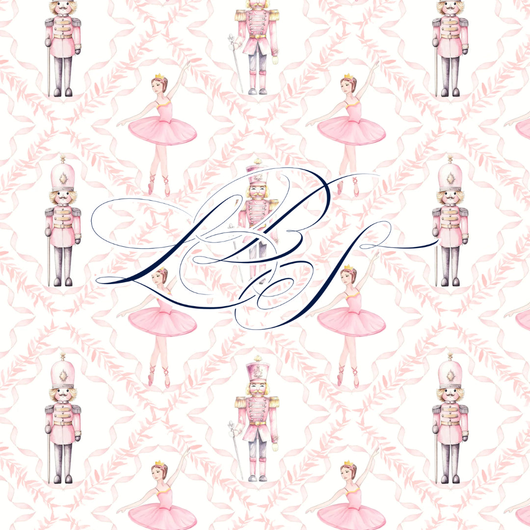 Pink Nutcrackers Name Smocked Quilted Christmas Collection