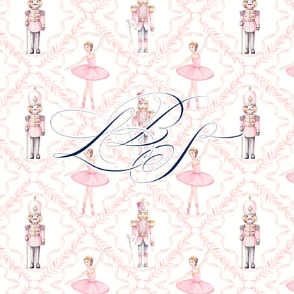 Pink Nutcrackers Name Smocked Quilted Christmas Collection