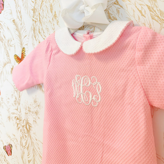 PINK HONEYCOMB ROMPER