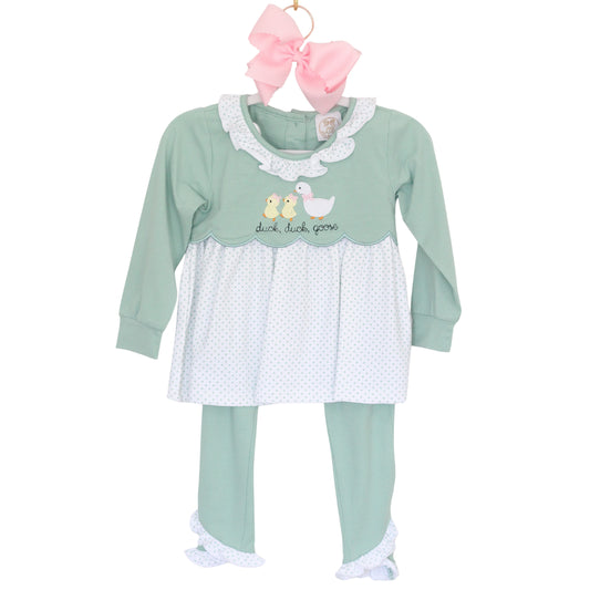 GIRLS DUCK DUCK GOOSE LEGGING SET