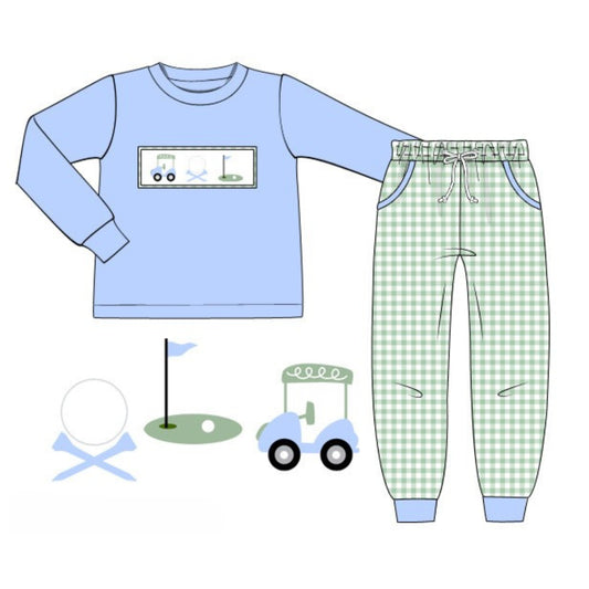 SMOCKED GOLF JOGGER SET