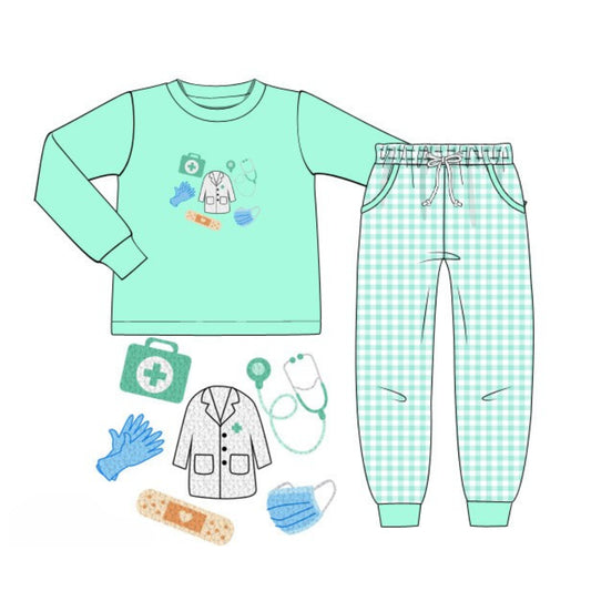 BOYS FRENCH KNOT MEDICAL JOGGER SET
