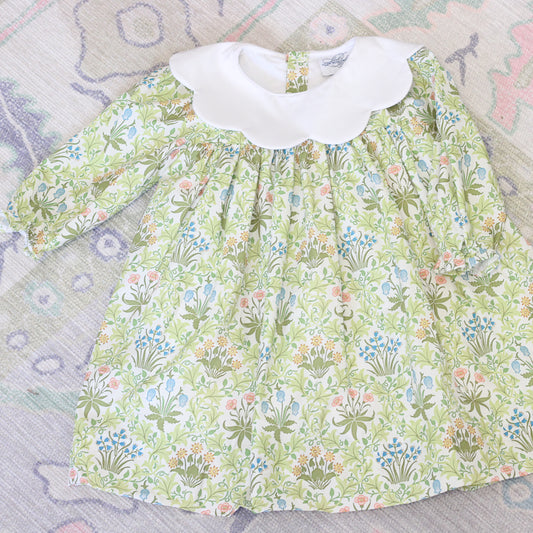 COLETTE TRELLIS SCALLOP COLLAR DRESS