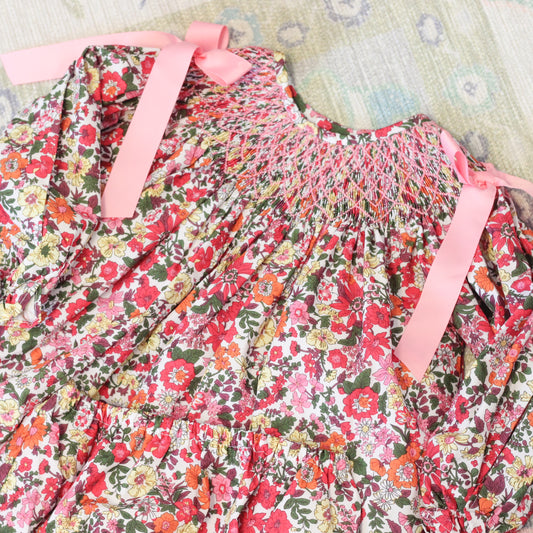 FALL FLORAL SMOCKED PANT SET