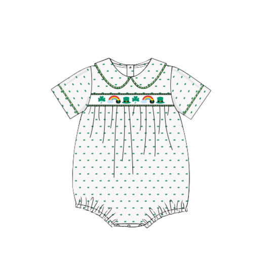 BOYS ST. PATRICKS DAY RIBBON SWISS DOT BUBBLE