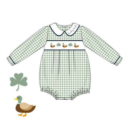 BOYS LUCKY DUCK SMOCKED BUBBLE