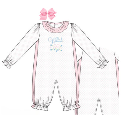 BITTY DOT & BOWS ROMPER