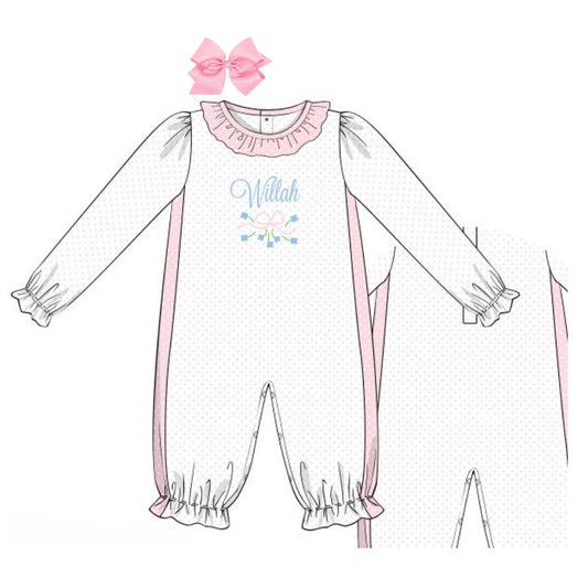 BITTY DOT & BOWS ROMPER