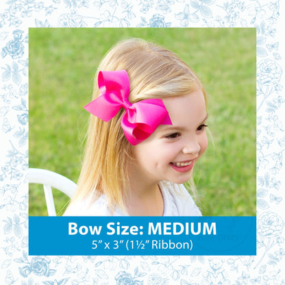 WEE ONES GROSGRAIN BOW WITH EYELET FLOWER-EMBOSSED EDGES