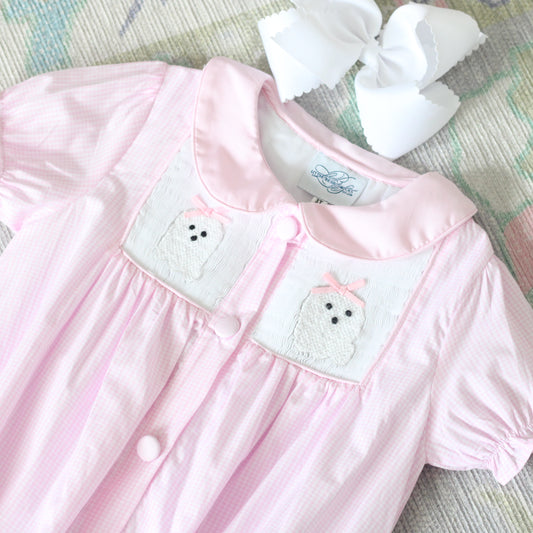 GIRLS SMOCKED GHOSTS BUBBLE