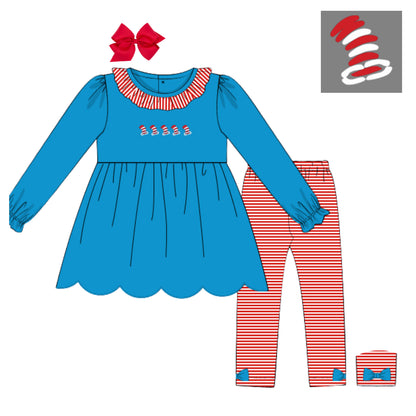 GIRLS BULLION STITCH DR. SUESS LEGGING SET
