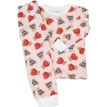BOYS CHRISTMAS TEDDIES 2PC LOUNGEWEAR