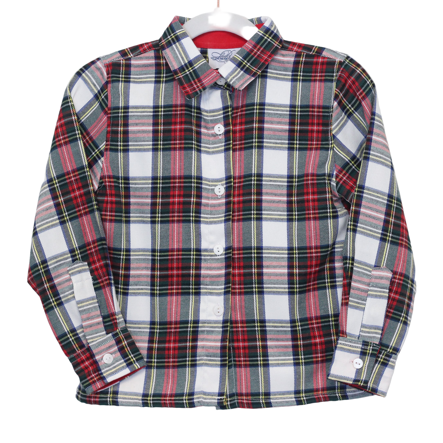 BOYS GOOD TIDINGS TARTAN BUTTON UP