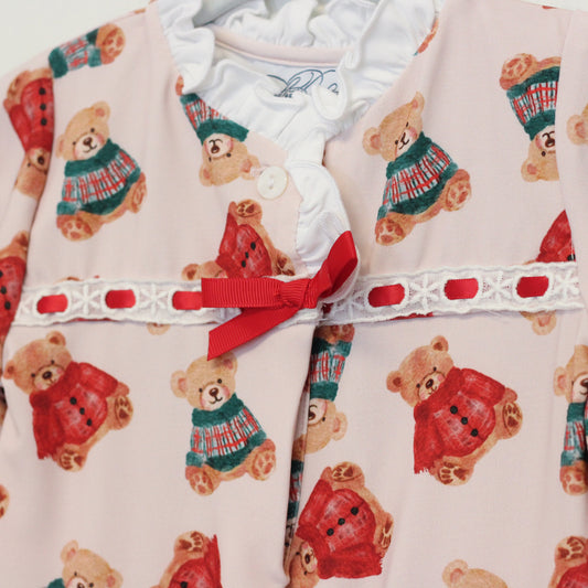 GIRLS CHRISTMAS TEDDIES 2PC LOUNGEWEAR