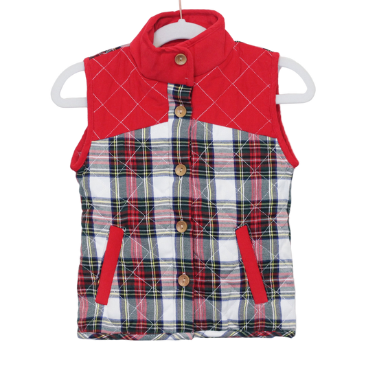 GOOD TIDINGS TARTAN QUILTED VEST