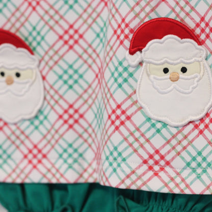 RED & GREEN SANTA POCKET SKIRTED BUBBLE