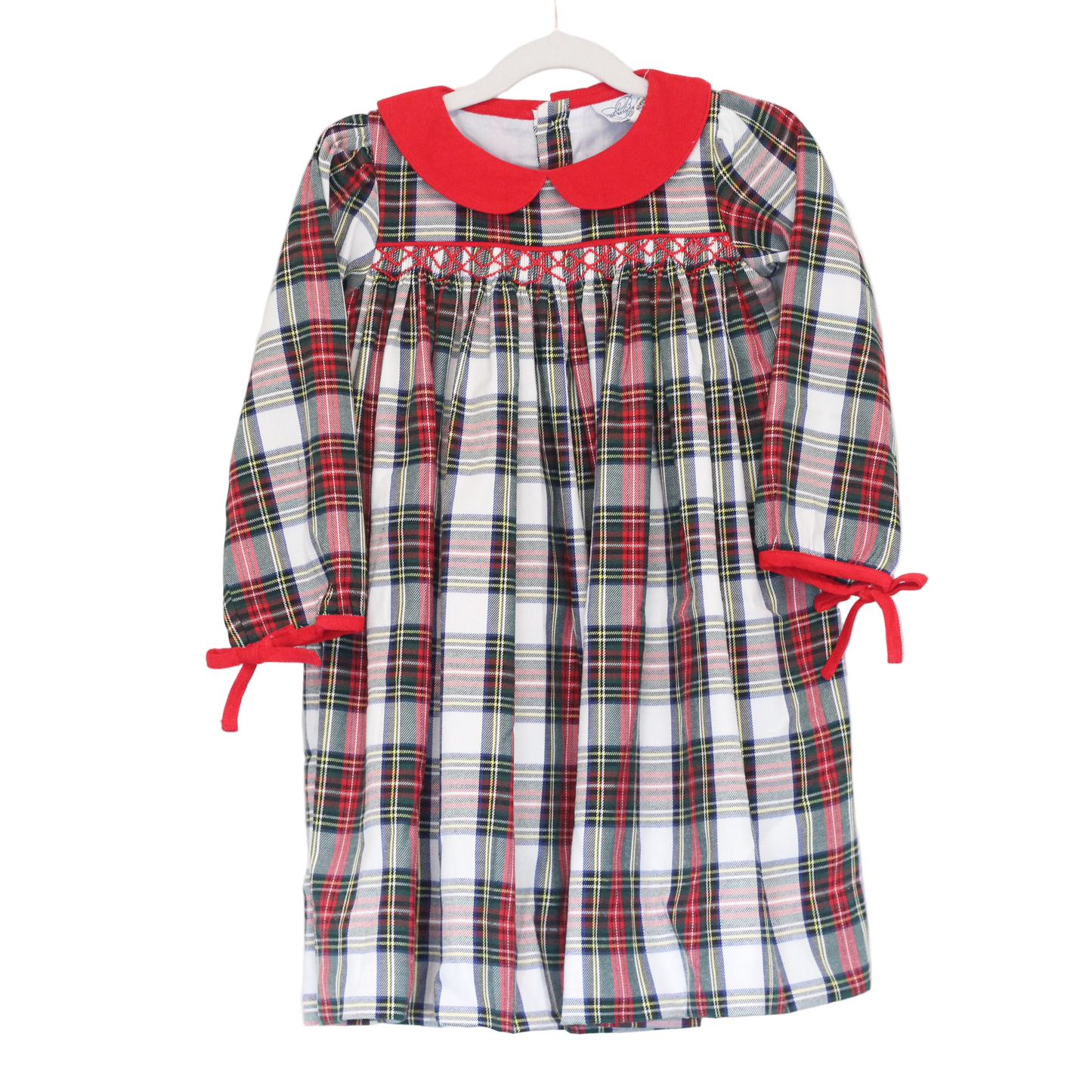 GOOD TIDINGS TARTAN SMOCKED DRESS