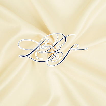 CREAM SATIN ROSETTE & PEARLS SMOCKED BISHOP DRESS