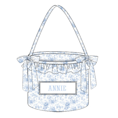 BLUE TOILE NAME SMOCKED BUCKET