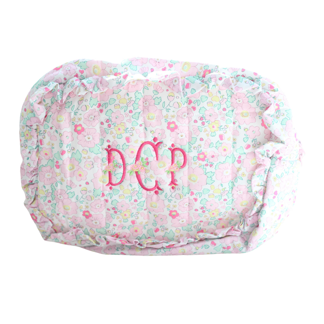 MARGO FLORAL LARGE ZIPPERED POUCH