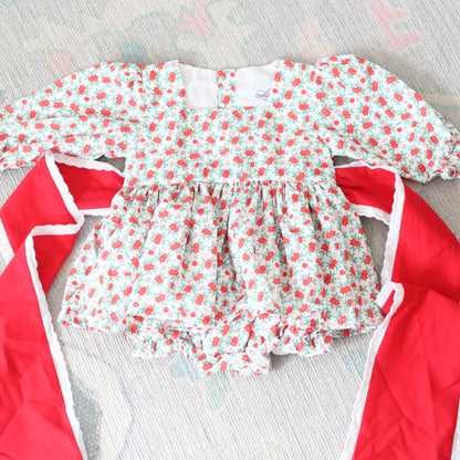 MERRY FLORAL BOW BACK SKIRTED BUBBLE