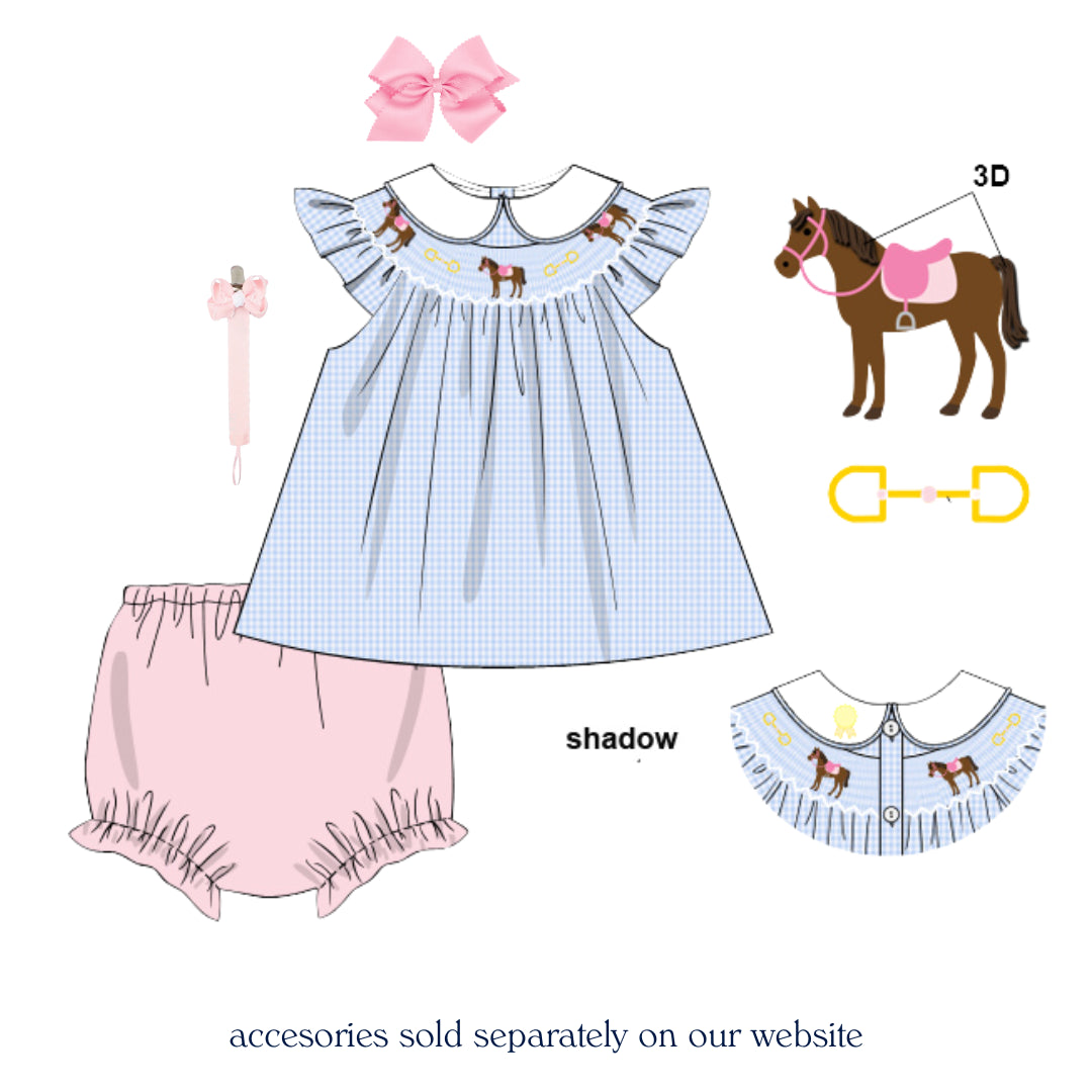 BEST IN SHOW 3D SMOCKED DIAPER SET