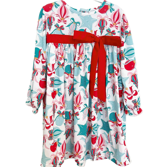 JOLLY ORNAMENTS BOW DRESS
