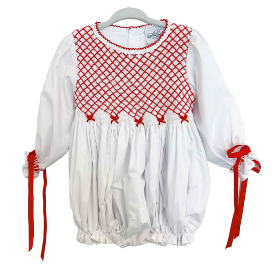 BULLION BOWS GEOMETRIC SMOCKED BUBBLE