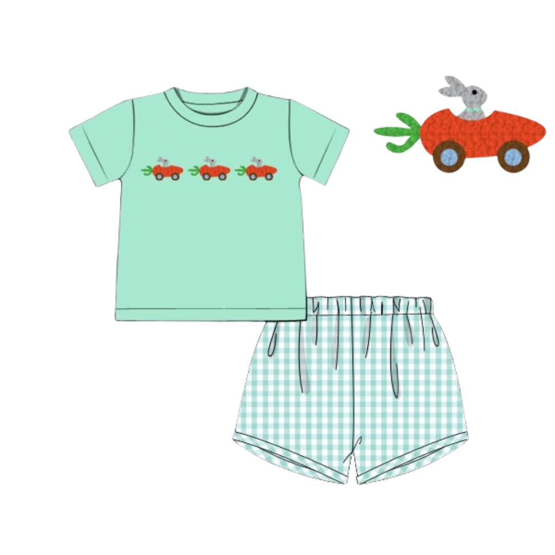 FRENCH KNOT RACING BUNNIES SHORT SET