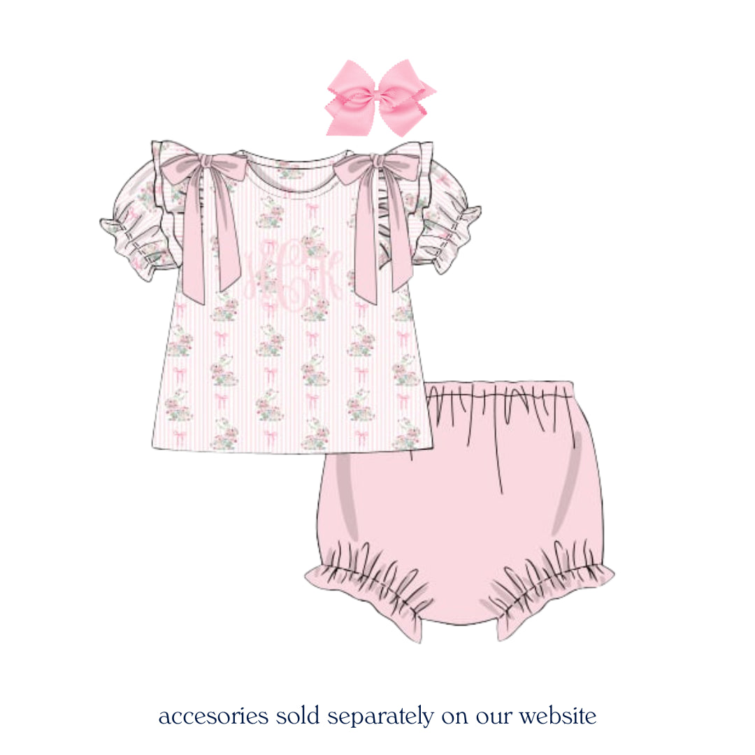 BUNNIES & BOWS DIAPER SET