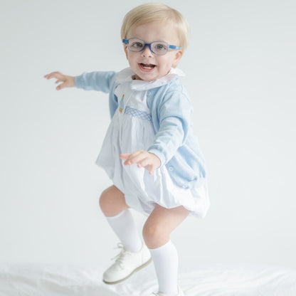 BOYS BIRTHDAY SMOCKED BUBBLE