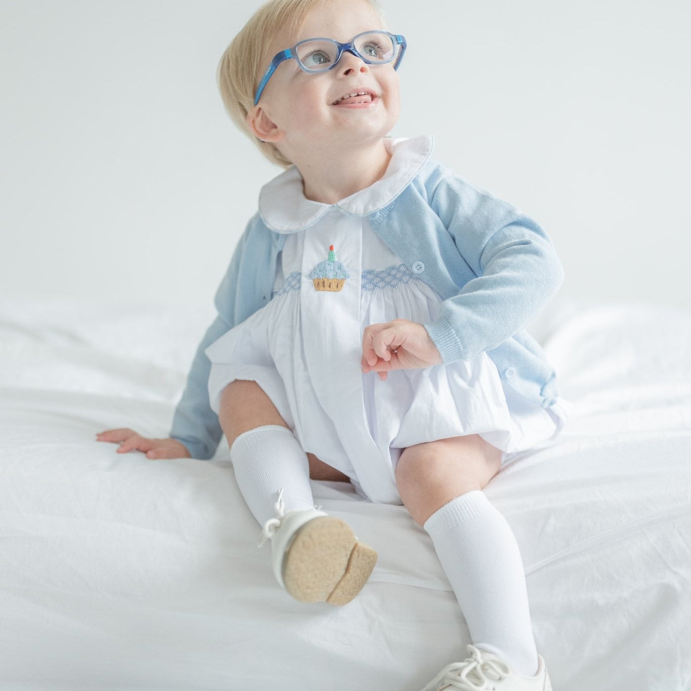 BOYS BIRTHDAY SMOCKED BUBBLE