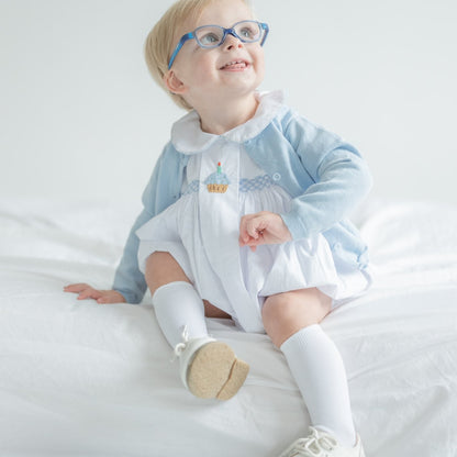 BOYS BIRTHDAY SMOCKED BUBBLE