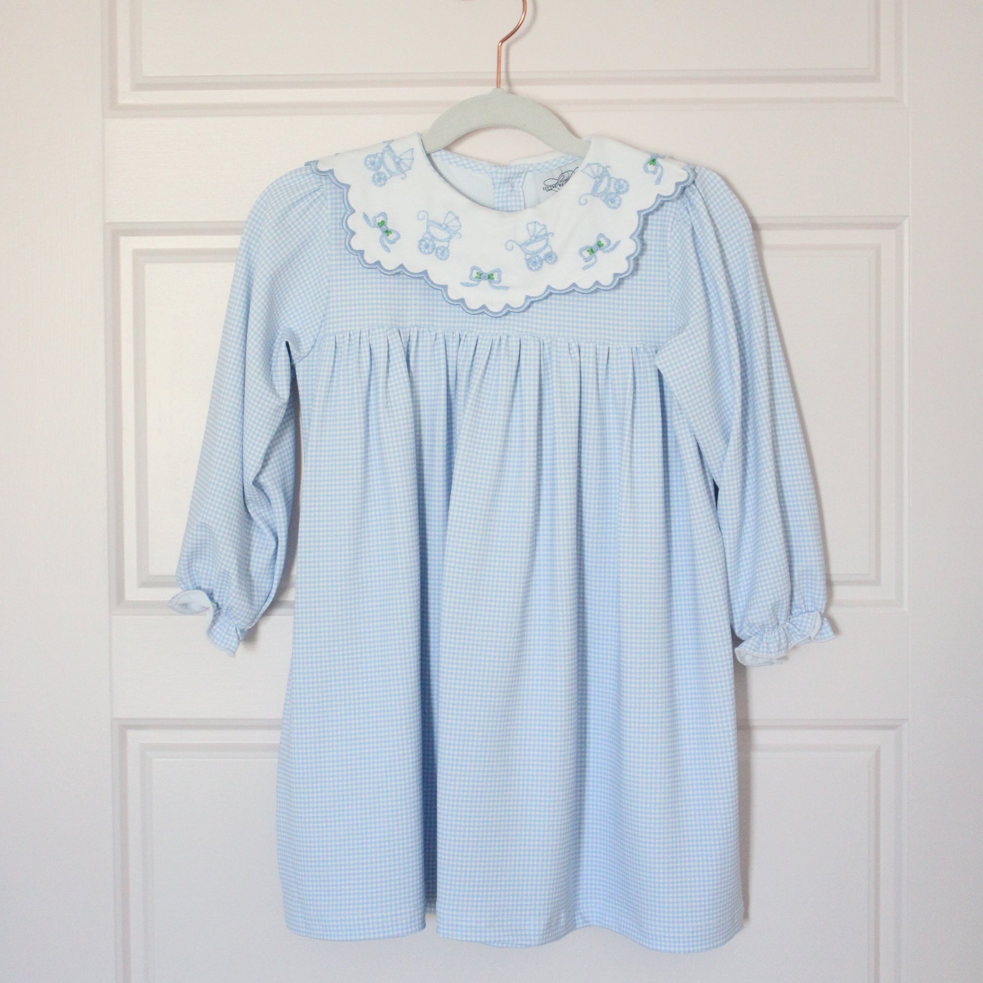 Blue Carriage & Bows Big Sister Dress 5T Blue Carriage & Bows Big Sister Dress 5T