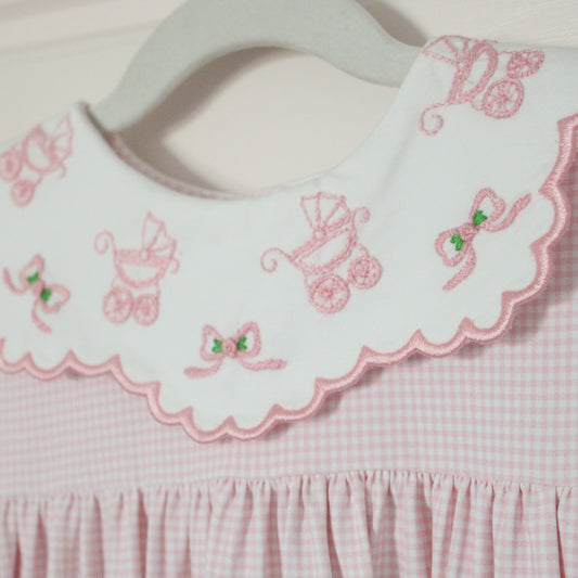 PINK CARRIAGE & BOWS BIG SISTER DRESS