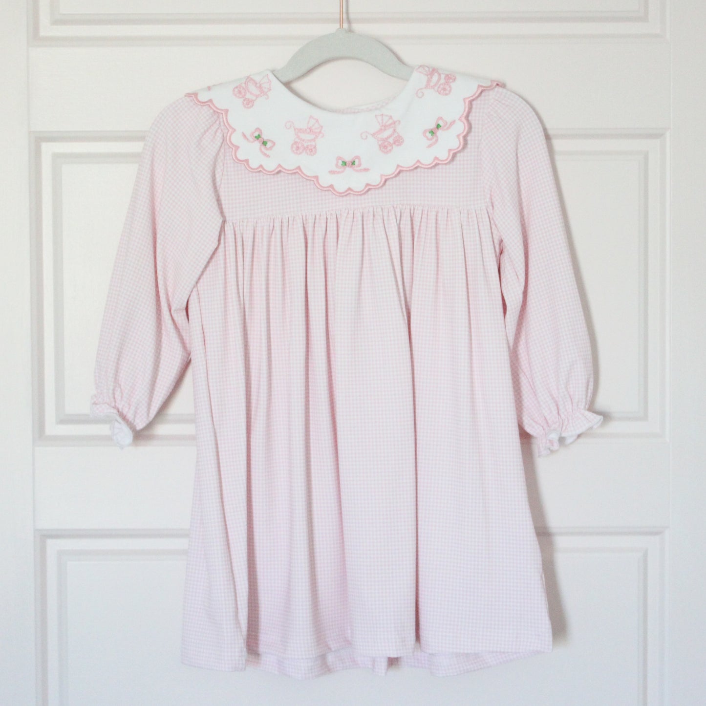 PINK CARRIAGE & BOWS BIG SISTER DRESS