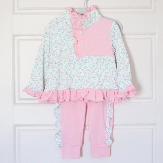 BETSY FLORAL BOW ELBOW JOGGER SET