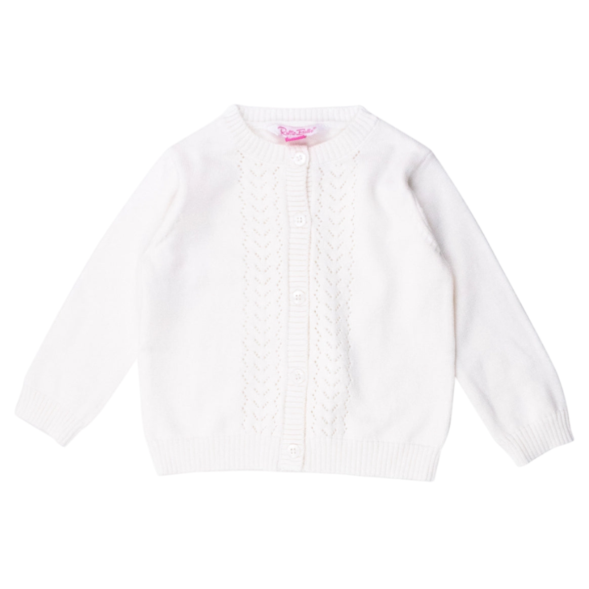 White Pointelle Cardigan