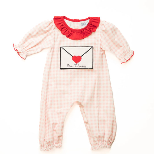 Girls Dear Valentine Romper