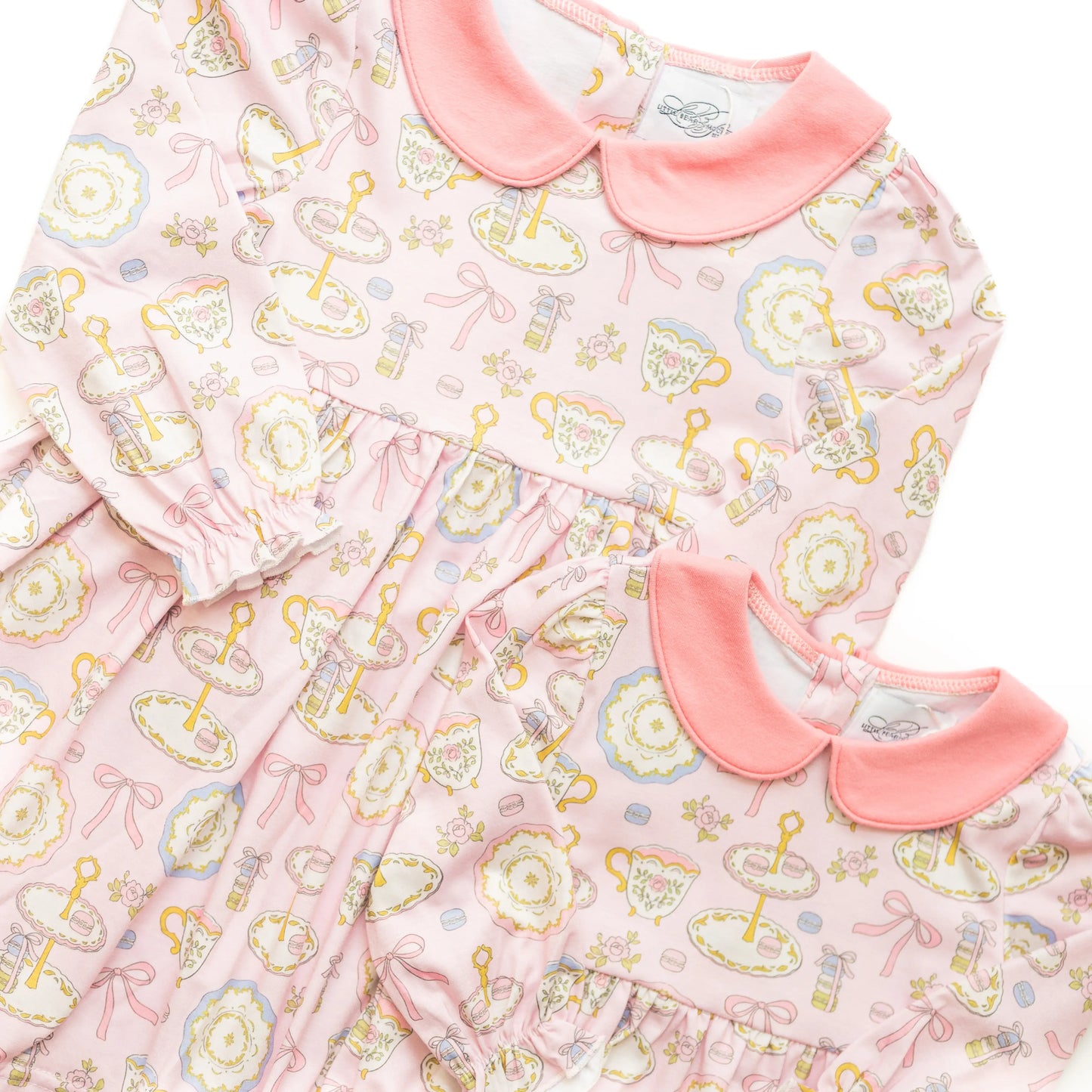 Pink Tea Party Collared Dress