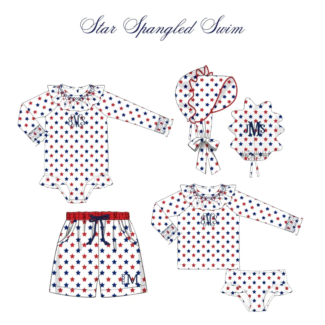 Star Spangled Swim Trunks